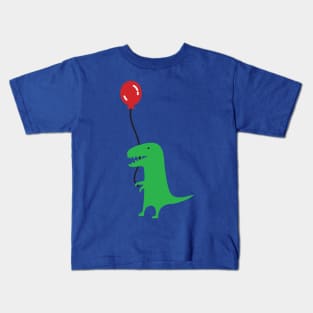 A Dinosaur and his red Balloon Kids T-Shirt